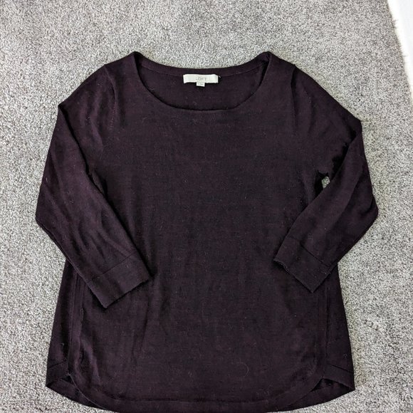 LOFT Maroon Lightweight Sweater - Picture 5 of 7